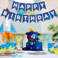 Blue Happy Birthday Banner Birthday Sign Blue Happy Birthday Decorations For Backdrop Garland Bunting Banner For Boys Men Baby 1St Birthday Party Supplies Wall Door Banner Flag