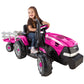 Peg Perego Case Ih Magnum Tractor And Trailer 12 Volt Ride On, Pink