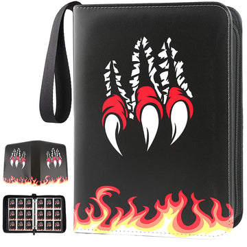 Goroma Card Binder 9-Pockets, 900 Pockets Card Holder With 50 Removable Sleeves, Trading Card Collector Zipper Album Holder - Bl