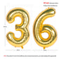 40 Inch Gold Number Balloons Helium Foil Mylar Balloon Birthday Party Banquet Decoration 36