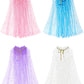 Jiuguva 4 Pcs Princess Cape Girls Princess Cloak Princess Accessories For Little Girls Blue Cape For Kids Cosplay Party (Small)
