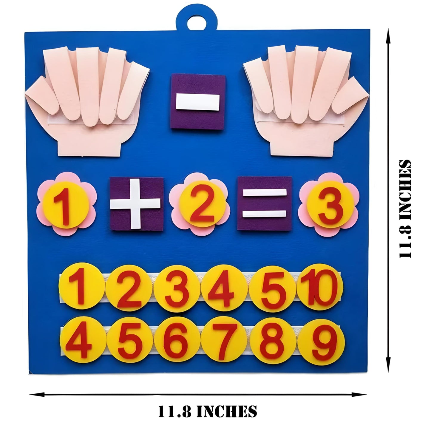 Montessori Kindergarten Math Toys Felt Finger Math Numbers W/Hanging Loop, Felt Boards For 3+, Math Games For Kindergarten, Home