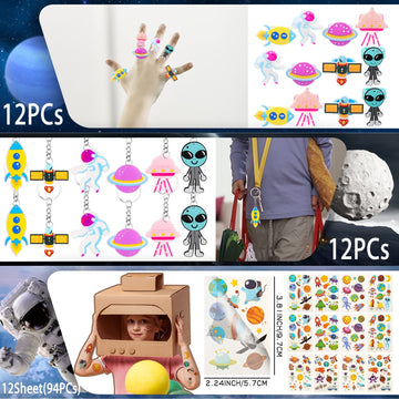Aoocoeo Space Party Favors for Kids Outer Space Themed Birthday Party Supplies, Party Favors Space Toys Included Mini Toys, Slap