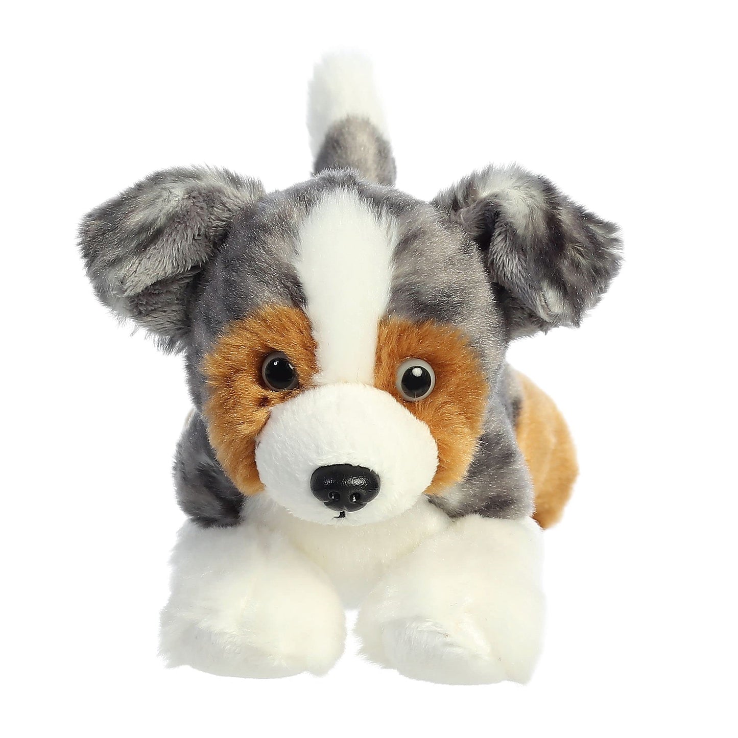 Aurora® Adorable Mini Flopsie™ Australian Shepherd Stuffed Animal - Playful Ease - Timeless Companions - Multicolor 8 Inches