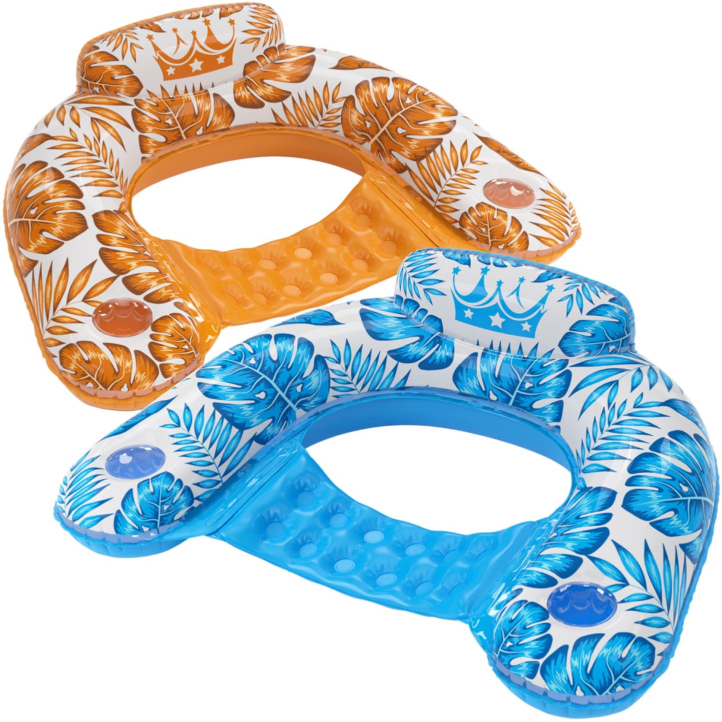 Jasonwell Inflatable Pool Float Chair - Floating Lounge With Cup Holder For Adults