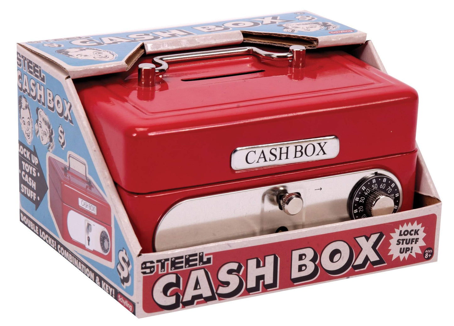 Schylling Locking Cash Box - Metal, Red, Model LB, Size 1 EA