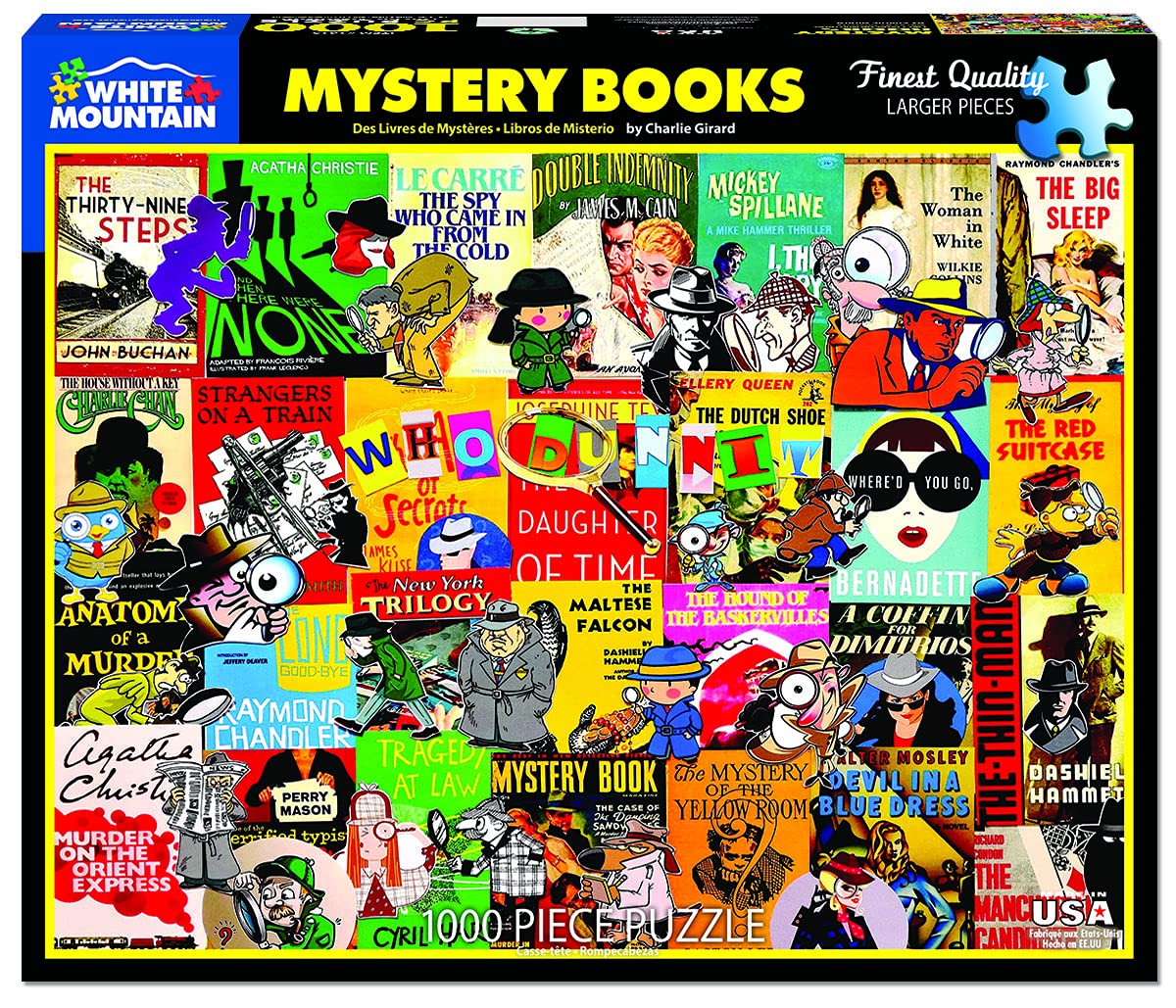 White Mountain Puzzles Mystery Books - 1000 Piece Jigsaw Puzzle