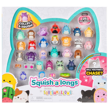 Squish-A-Longs By Squishmallows 25 Pack - Series 2 - (25) 1    Mini-Squish, 5 Accessories, 1 Ring, & 1 Collectors Guide - 2 Chas