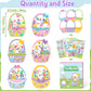CY2SIDE Easter Basket Scene Stickers - 12 Sets of Easter Theme Basket Stuffers Art Craft Kit for Kids School Activity Make Your