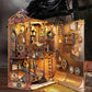 Diy Book Nook Kit - Pirate 3D Wooden Miniature Puzzles With Led Light Dollhouse Model Craft Kits For Adults Bookshelf Insert Dec