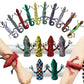 Chivao 10 Pieces Assorted Slap Bracelet Lizard Snap Bracelet Sequin Animal Slap Bracelets Cool Halloween Snap Bracelets for East