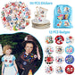 BOIKOKY Alice in Wonderland Party Favors - 98PCS Gift Set with Bracelets, Keychains, Tattoos, Stickers & Pins - Vintage Wonderland Theme