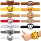12 PCS Stuffed Jungle Animal Slap Bracelets Plush Animal Snap Bracelets Cute Wrist Slap Band Toy Wrist Animals Wrist Pets Slap B