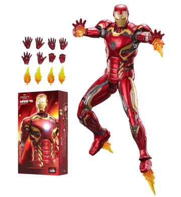Lonullymege Ironman Action Figures Set 2-Pack 7 Inch All Joints Movable Collectable Toys-Full Metal Painting With Lots Of Accessories Suit-Up Model(Wm1 & Mk45)