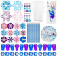 Cinrobiye 194 Pcs Snowflake Winter Frozen Party Favors Christmas Classrooms Exchange School Stationery Set Class Reward Prizes N