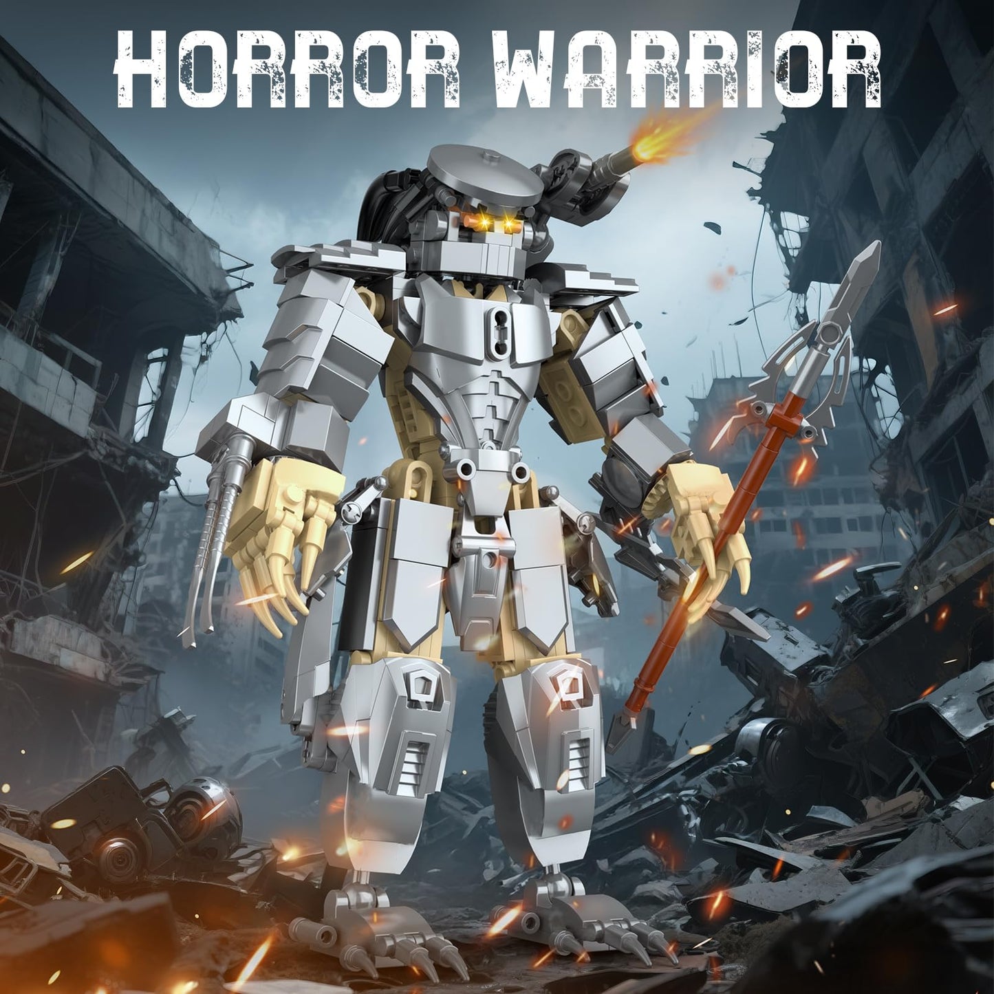 HIGH GODO Alien Mech Xenomorph Warrior Building Sets for mature-themed  Horror Action Figure Toy with Spears  Gifts for Boys Aged 8-14 for Birthdays Christmases Halloweens  478 Pieces