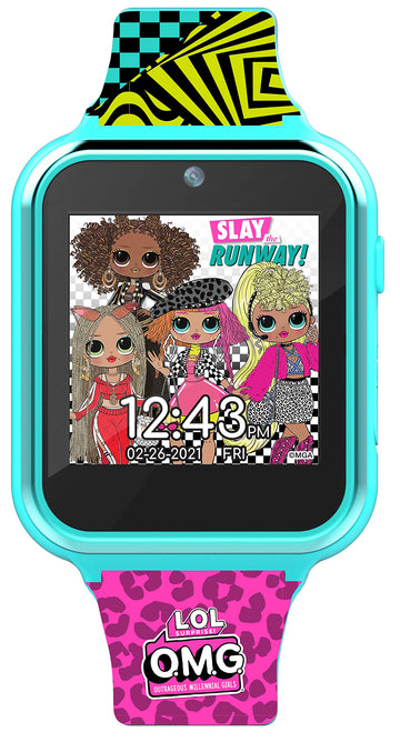 Lol Surprise Omg Kids Interactive Smart Watch With Camera, Games, Voice Recorder, Step Counter, 10 Stylish Watch Faces, Alarm, Timer, And Calculator - Trendy Fun Watch For Kids