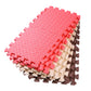Tamiplay 16 Tiles Foam Play Mat, 0.4 Inch Thicked Interlocking Floor Mats With Solid Colors, Squares Baby Play Mat, Eva Foam Puzzle Floor Mat Foam Mats For Toddlers(Red/Coffee/Beige)