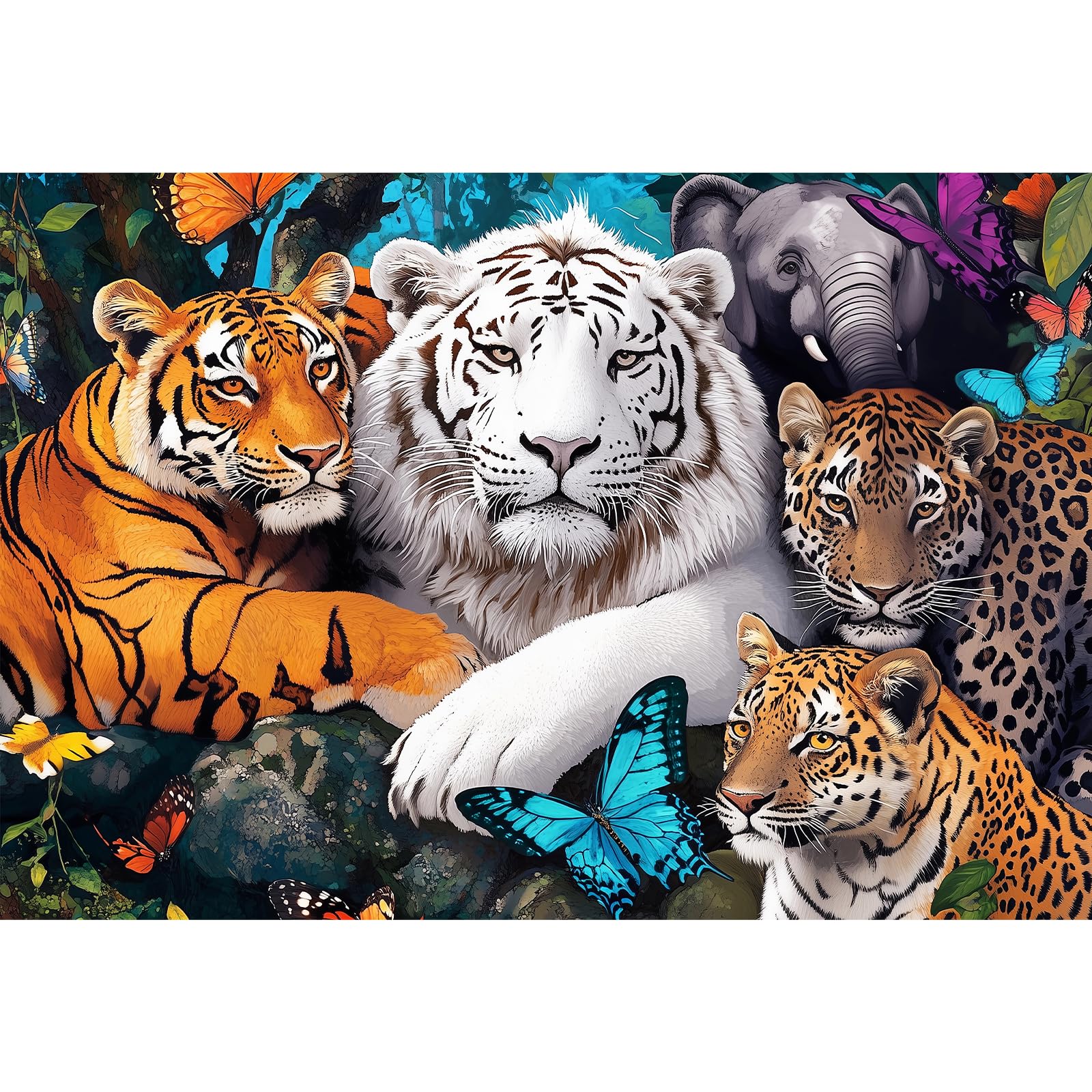 100 Piece Tiger Puzzles for Kids Ages 6-8 8-10 - Animal World Jigsaw Puzzles - 100 Piece Senior Jigsaw Puzzle for Toddlers Kids Puzzles Ages 3-5 Toys Birthday Gifts for Boys Girls mature-themeds-15 x 19