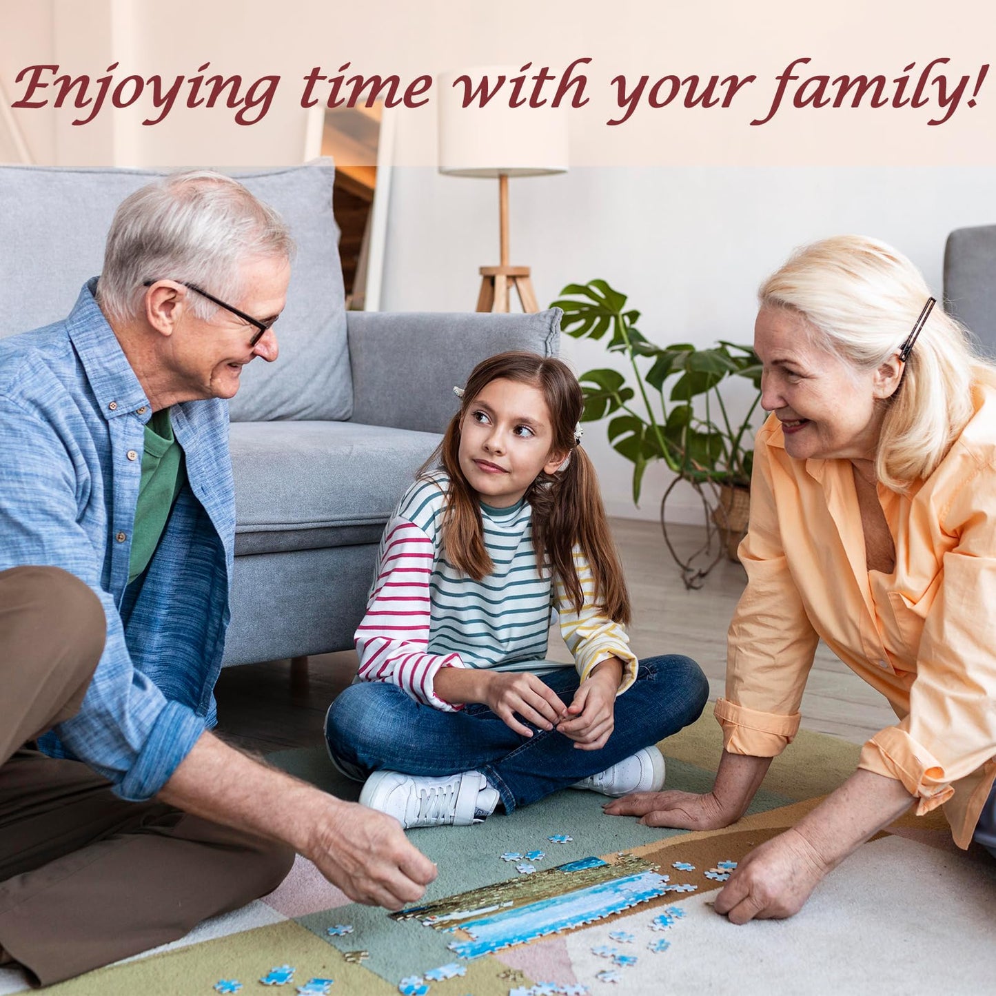 Puzzles for mature-themeds 1000 Pieces Mediterranean Harbor Jigsaw Puzzles Environmentally Friendly No Odor Challenging Educational Fun Family Holiday Activities Games Toys Gifts  Finished Size 27 x 20