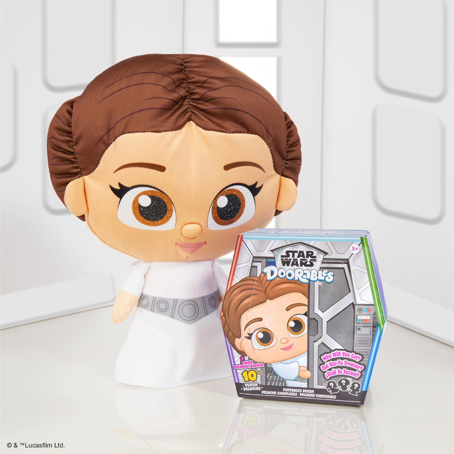 Just Play Star Wars Doorables Puffables Plush - Star Wars: A New Hope, 10-Inch Collectible Plush Featuring Glitter Eyes, Styles