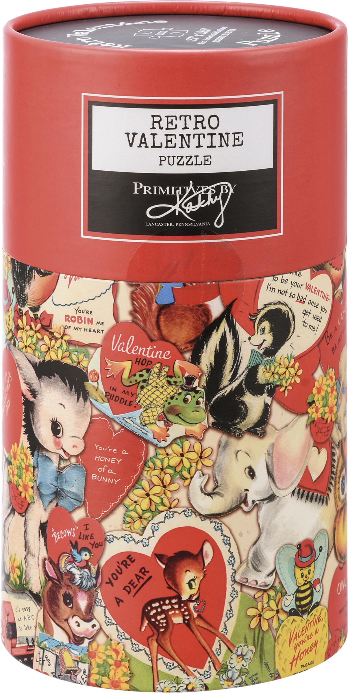 Primitives by Kathy Vintage Valentine Puzzle - 27"x20", Multi Color, Paper, Model 112083
