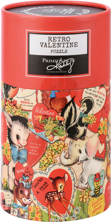 Primitives by Kathy Vintage Valentine Puzzle - 27"x20", Multi Color, Paper, Model 112083