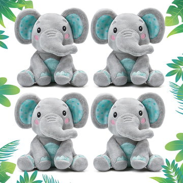 Libima 4 Pcs Small Elephant Stuffed Animals Bulk 6 Inch Cute Elephant Plush Sets Soft Cuddly Stuffed Elephants For Boys Girls Ba