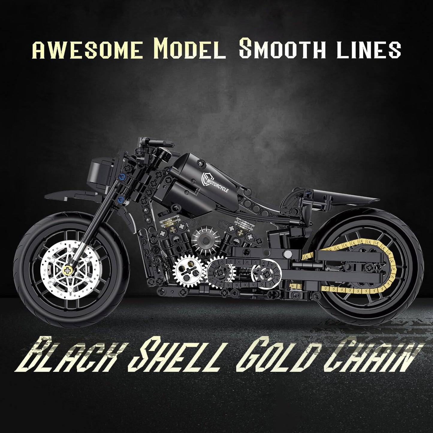 Mjddja 1:8 Motorcycle Building Set For Adults, Building Blocks For Adults, Collectible Toy For 14 15 16+ Years Old Boys, Teenage
