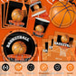 Miucat Basketball Party Decorations, 139Pcs Basketball Party Supplies-Serves 24 with Plates Napkins Cups Tablecloth Birthday Ban