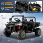 Hikole 24V Ride On Dump Truck For Kids With Remote Control, 2 Seater Ride On Utv With Dump Bed, Shovel, Led Light, Music, 3 Speed, Electric Car For Boys Girls, Black
