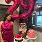 50 Balloon Number, Hot Pink Number 50Th Birthday Balloons 40 Inch, 50 Years Old Hot Pink Birthday Decorations For Men Women, 50T