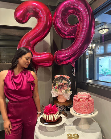 50 Balloon Number, Hot Pink Number 50Th Birthday Balloons 40 Inch, 50 Years Old Hot Pink Birthday Decorations For Men Women, 50T