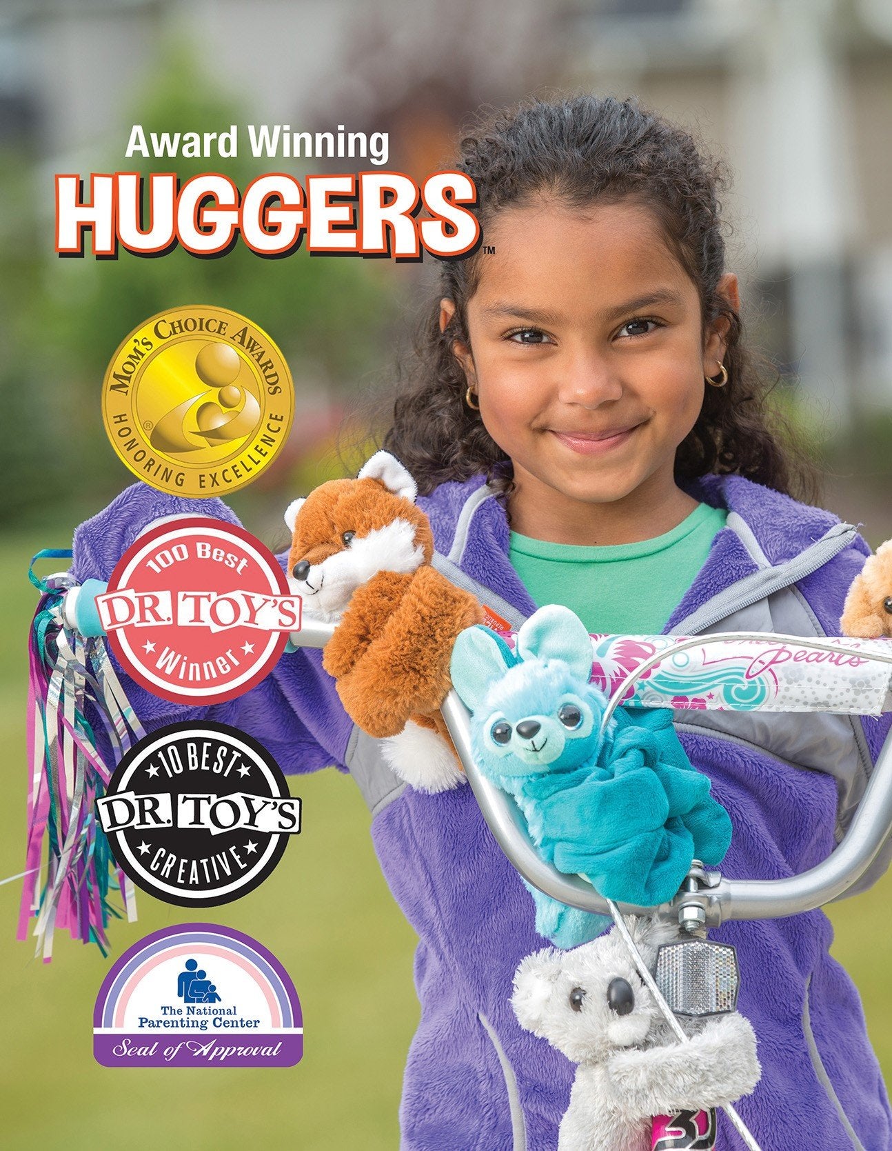 Wild Republic Huggers Butterfly Blue Plush Toy, Slap Bracelet, Stuffed Animal, Kids Toys, 8'