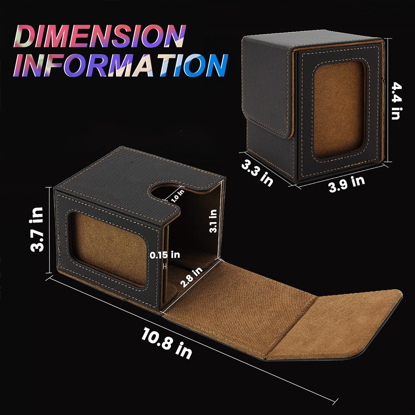 Artboutiq Mtg Deck Box For Commander Display,Card Deck Box Fits 100 Double Sleeved Cards, Magic Commander Tcg Card Storage Box W