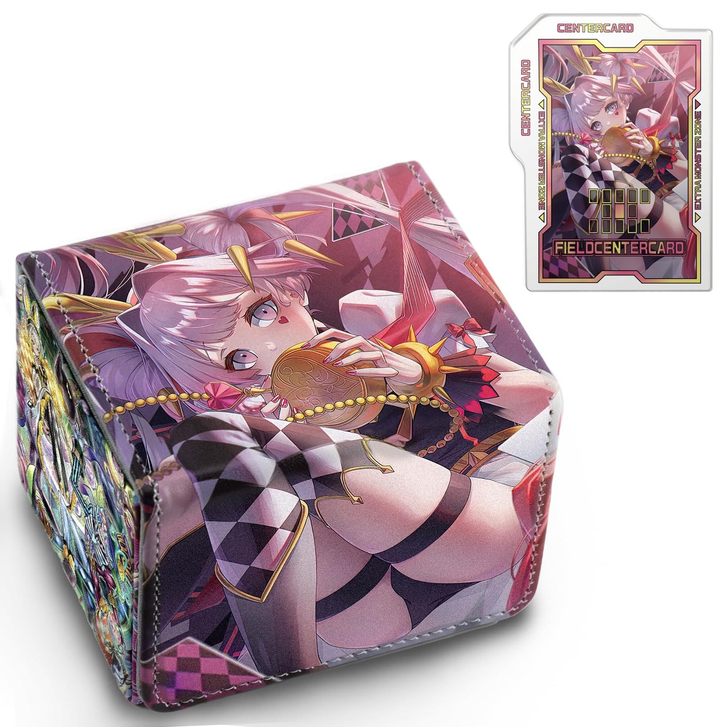 sabermaster Card Deck Box - Premium PU Leather Storage for YGO MTG, Fits 100+ Cards, Color: Maliss