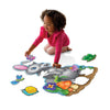 Peaceable Kingdom Shimmery Bunny Shaped 41 Piece Floor Puzzle, 3 Feet X 2 Feet - Great Easter Basket Stuffers And Easter Gifts For 3 Year Olds, 4 Year Olds & Up