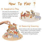 Xylolin Wooden Zoo Animal Blocks Stacking And Balancing Toy, Toddler Wood Animal Figures Blocks Imaginative Play, Preschool Educational Toys And Stack Balance Games For Kids