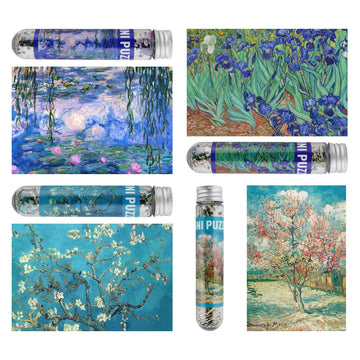 Misitu Small Jigsaw Puzzles For Adults Challenging Puzzle Small Puzzles Mini Jigsaw Puzzles For Adults 150 Pieces Micro Tiny Puzzels Van Gogh Art Puzzles Travel Puzzles 6 X 4 Inch, 4 Packs