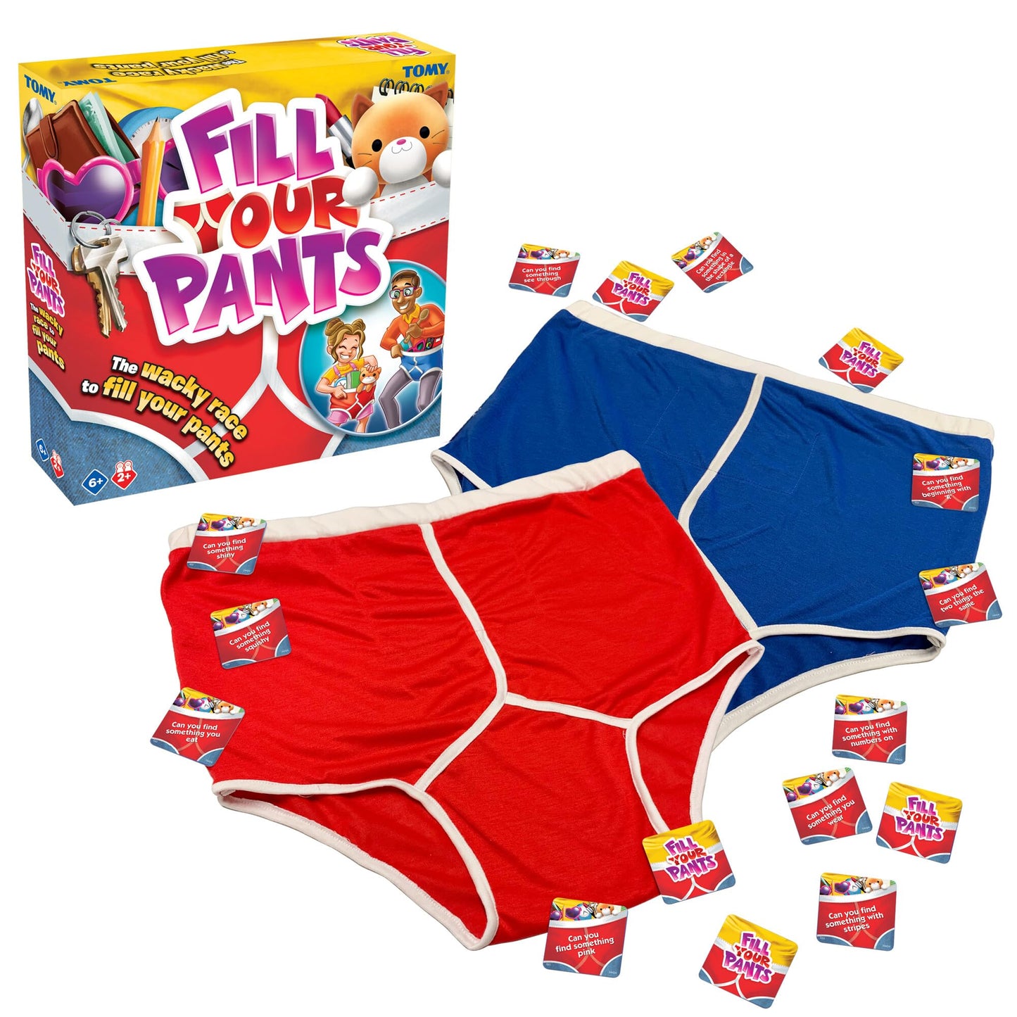 Tomy Fill Your Pants Game - Simple And Fast Paced Family Games For Kids And Adults - Kid Gifts And Activities For Family Night -