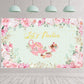 Tegeme Let'S Partea Party Backdrop Tea Party Banner Decorations Background For Baby Shower Birthday Party Photo Prop(Light Green