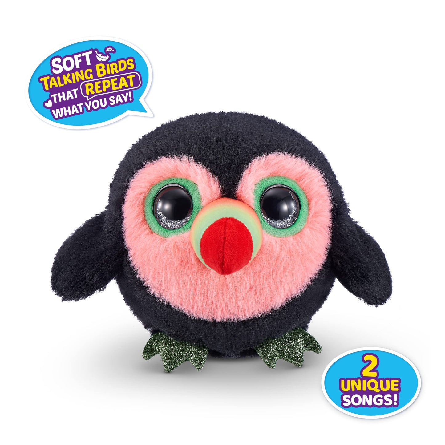 Pets Alive Chirpy Birds (Toucan) By Zuru, Electronic Pet That Speaks, Giant Surprise Egg, Stickers, Comb, Fluffy Clay, Bird Animal Plush For Girls