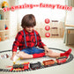 Hot Bee Train Set - Train Toys For Boys W/Smokes, Lights & Sound, Tracks, Toy Train W/Steam Locomotive, Cargo Cars & Tracks, Toddler Model Train Set For 3 4 5 6 7 8+ Year Old Kids Birthday Gifts