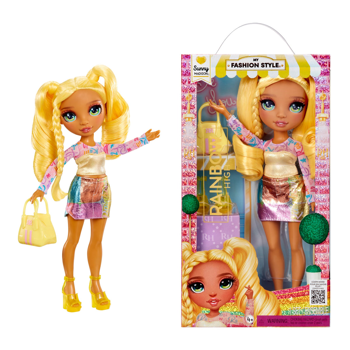 Rainbow High My Fashion Style Sunny, Yellow 11 Fashion Doll with Statement Outfit, Stylish Handbag, Great Toy Gift for Girls Ki
