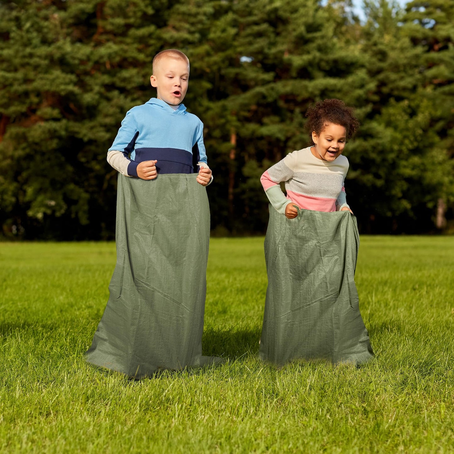 Unifamily 10Pcs Potato Sack Race Bags For Kids And Adults, 37.5 X 23.6 In Sack Race Bags For Outdoor Sports Games, Race Bags For