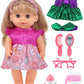 Gagaku Baby Doll With Hair, 12' Baby Doll For Girls 1 2 3 4 5 6 Years Old, Baby Doll For Toddlers Kids, Toy Baby Dolls With Accessories, Clothes Outfits Diapers Bottle
