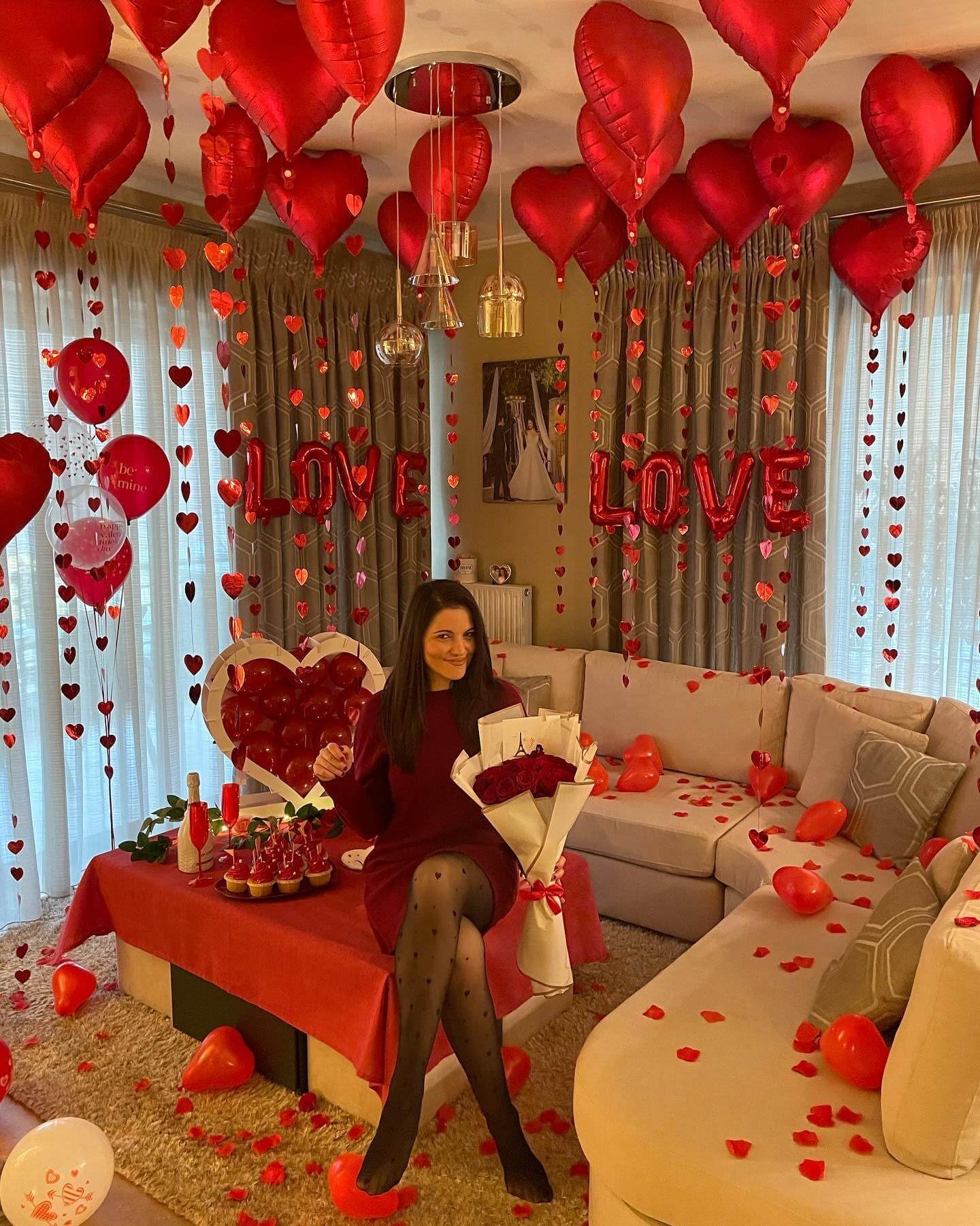 Red Heart Balloons Red I Love You Balloons For Romantic Love Valentines Day Decorations Bridal Shower Wedding Party Decorations