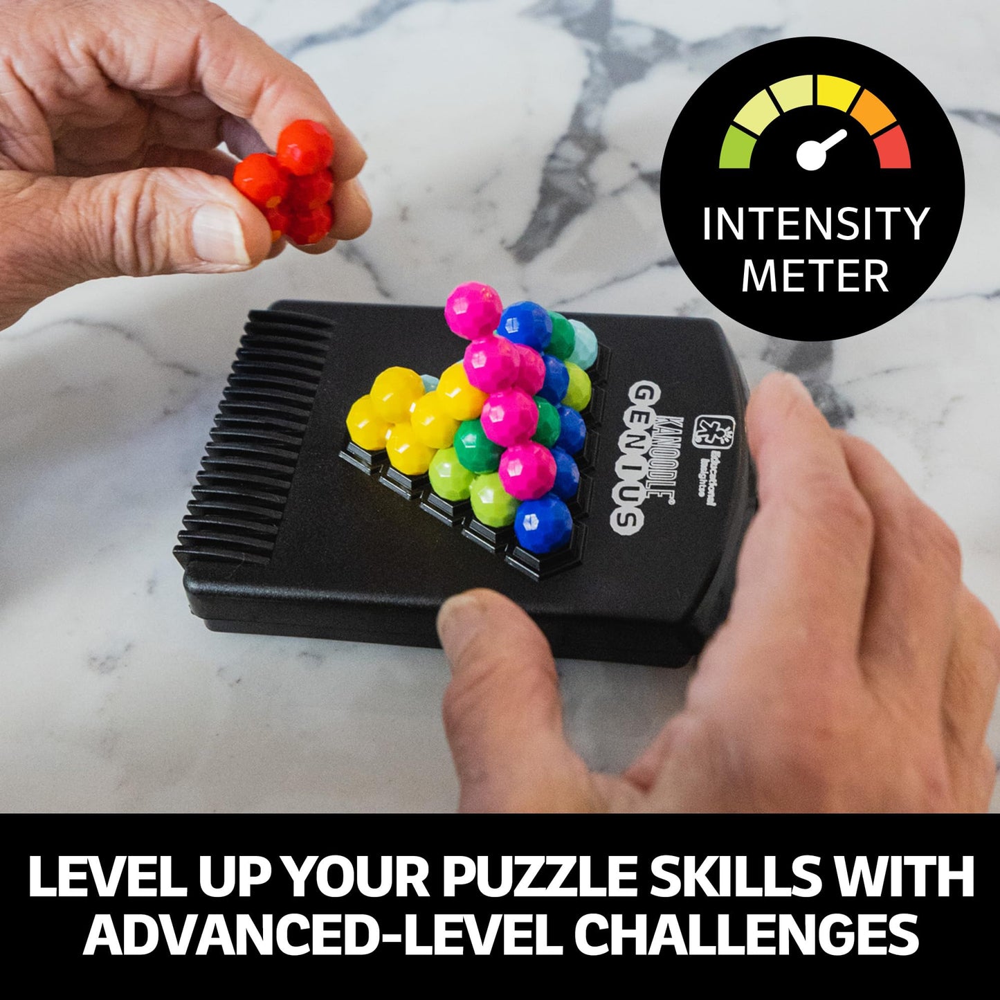 Educational Insights Kanoodle Genius 3-D Puzzle Brain Teaser Game For Adults, Teens And Kids, Travel Games, Gift For Ages 8+