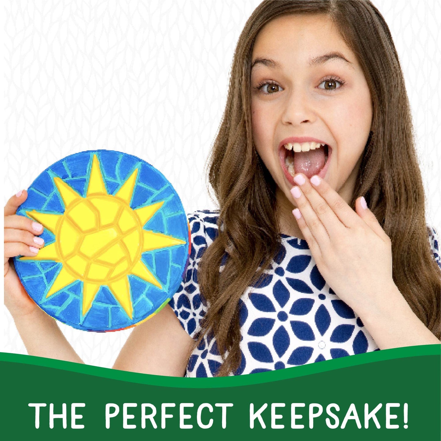 Creative Roots Mosaic Turtle, Hedgehog, & Sun - 3-Pack 7-Inch Ceramic Stepping Stones & 6 Vibrant Paints, Paint Your Own DIY Ste