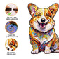 Jigfoxy Wooden Corgi Puzzle for Adults - Unique 160-Piece Jigsaw - Medium Size - Perfect Birthday Gift for Puzzle Lovers
